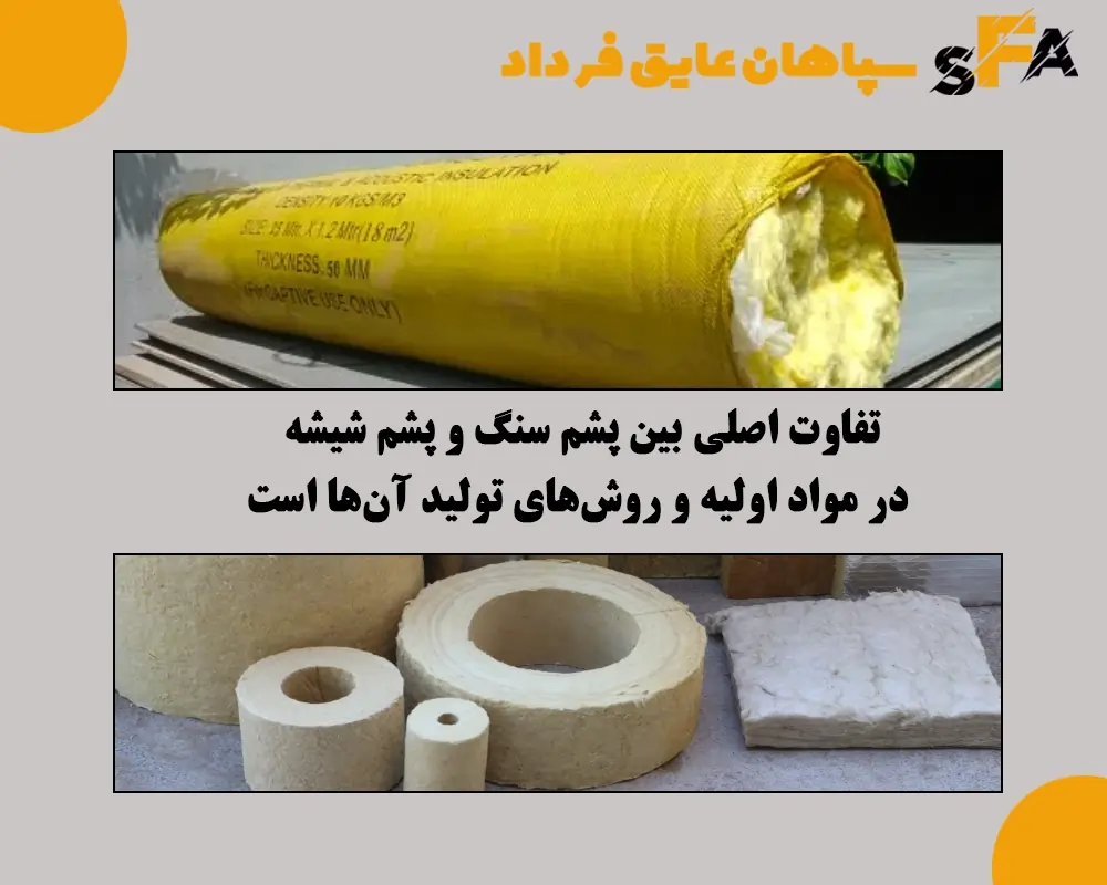 تفاوت پشم سنگ و پشم شیشه در چیست - سپاهان عایق فرداد