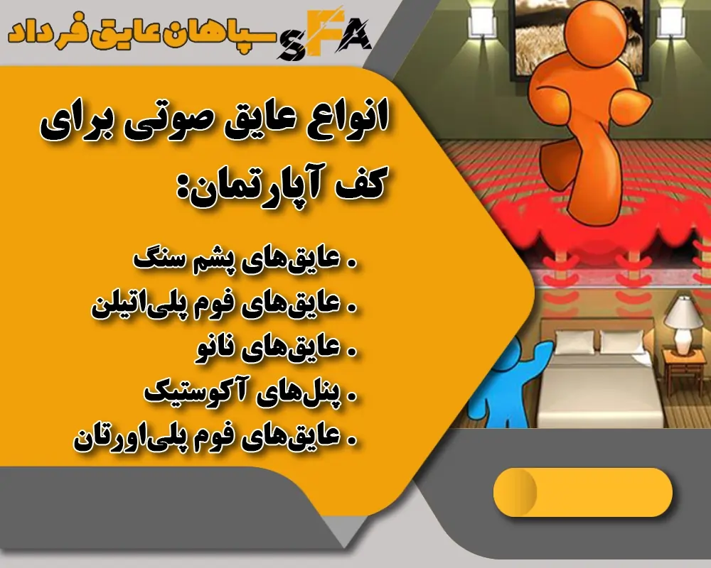 انواع عایق صوتی کف آپارتمان - بهترین عایق صوتی کف آپارتمان - سپاهان عایق فرداد