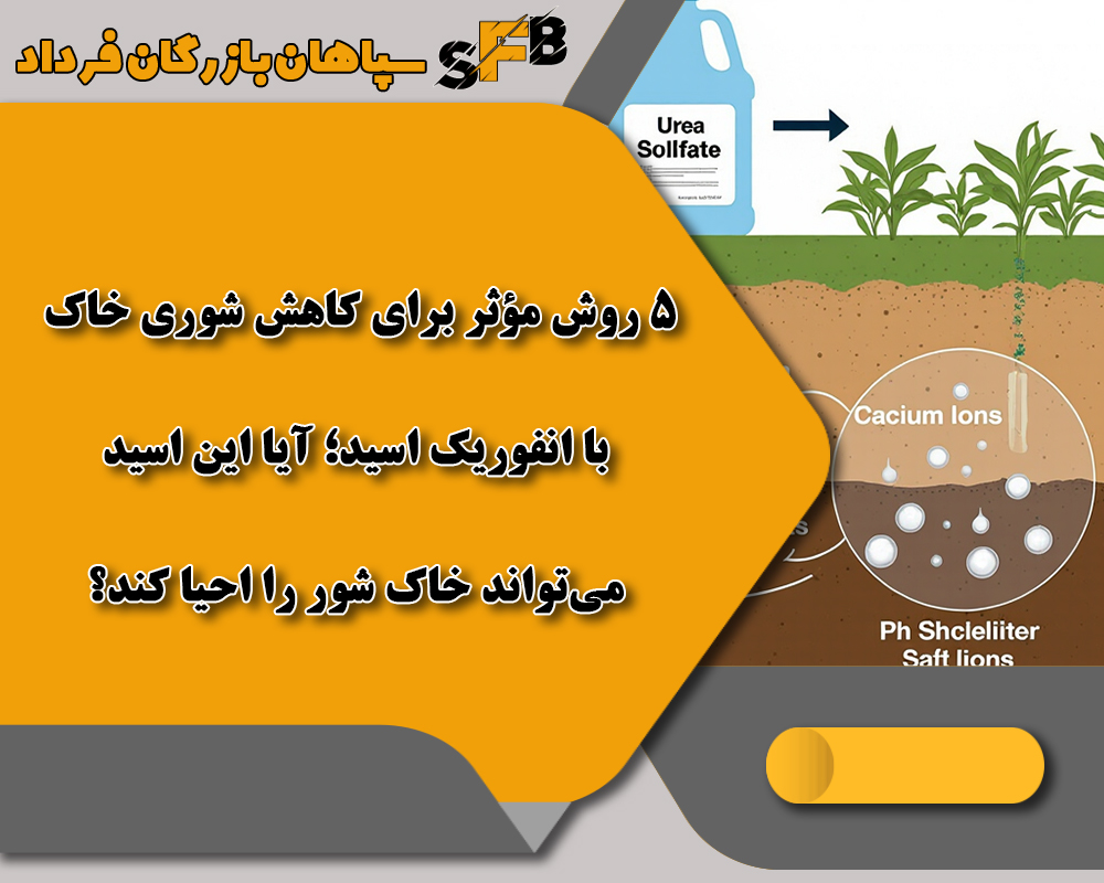 5 روش مؤثر برای کاهش شوری خاک با انفوریک اسید؛ آیا این اسید می‌تواند خاک شور را احیا کند؟